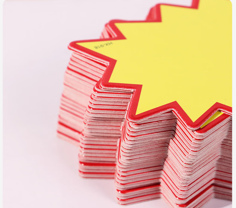 TaTanice Explosion Price Tags Promotional Labels Blank Small Size 100 Sheets with Pen 5
