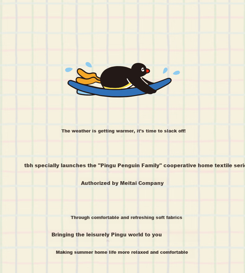 TBH Pingu Series Indoor Home Slippers for Men And Women, Suitable for Outdoor Wear, Summer Sandals, Crayon Pattern, Size 42-43 2
