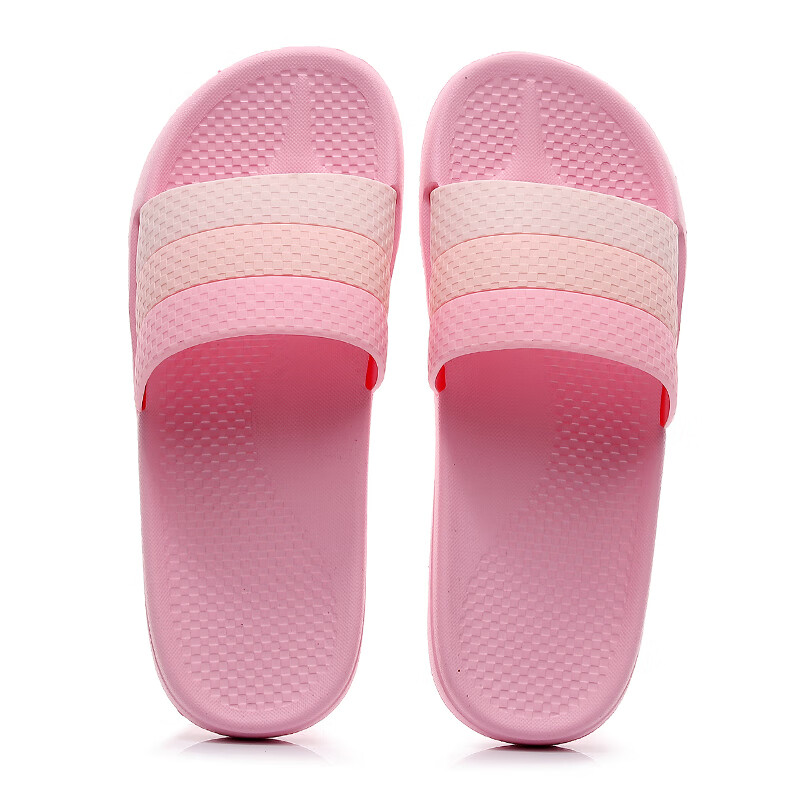 GUOLUOFEI Slippers for Men And Women, Odor-Resistant, Summer Shower Home Use, Non-Slip Thick Sole, Bathroom Sandals, Pink, Size 40-41