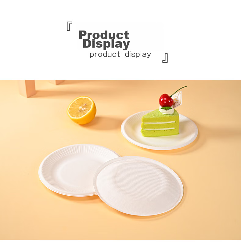 Babike Disposable Paper Plates, Cake Plates, Barbecue Plates, Western-Style Plates, Handmade Art Drawing Paper Plates, 8 Inches, 20 Pieces 11