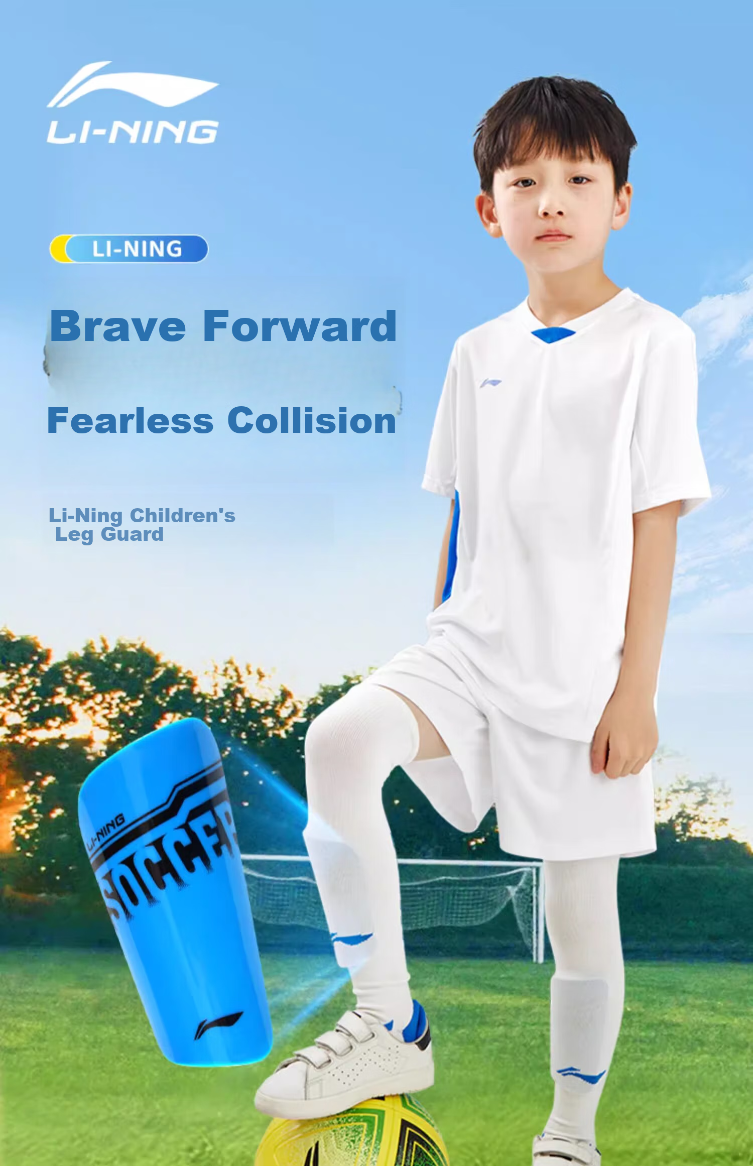 Li-Ning Soccer Shin Guards for Children And Adults, Leg Protectors for Competition And Training, Professional Protective Gear for Men, Size M 1