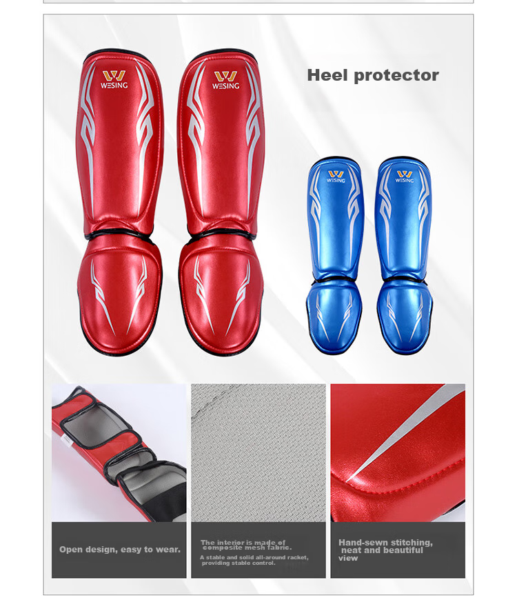 Jiurishan Children's Combat Protective Gear Set, Sanda Boxing Training Equipment, Youth Gloves And Helmet, 6-Piece Set, Red, XS 9