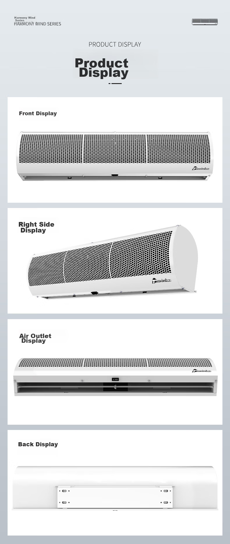 Theodoor Commercial Air Curtain Harmonious Wind Series 1.8m Air Door Curtain High Air Volume FM-3018F 11