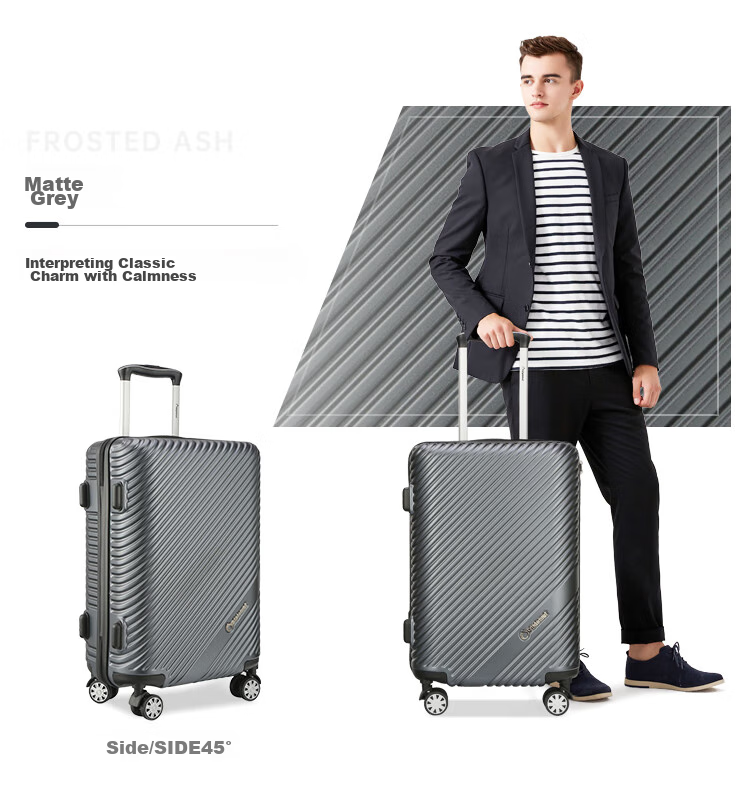 Diplomat 24-Inch Large Capacity Suitcase, Men's Password Lock Cloud Travel Case, Women's Trolley Luggage TC-23253 White 16