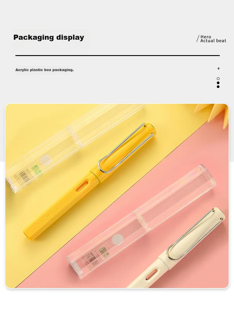 HERO Fountain Pen 359B Ergonomic Writing Pen for Boys And Girls, Suitable for Primary School Students Grades 3-6, Refillable Ink Cartridge, Birthday Gift for Children, EF Nib, Gradient Light Blue 12
