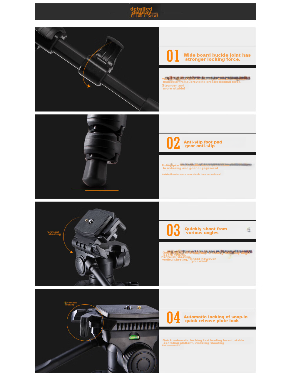 Weifeng WF-3908 Mirrorless And DSLR Camera Portable Tripod, Damping Ball Head Photography And Videography Travel Tripod, Phone Live Streaming Outdoor Projector Night Fishing Light Floor Stand 7