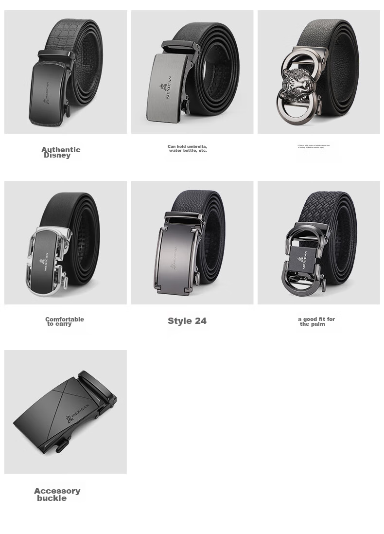 MEXICAN Top-Grain Leather Belt with Automatic Buckle, Zodiac Year Men's Waistband, Wedding Gift, Birthday Present for Boys And Fathers 16