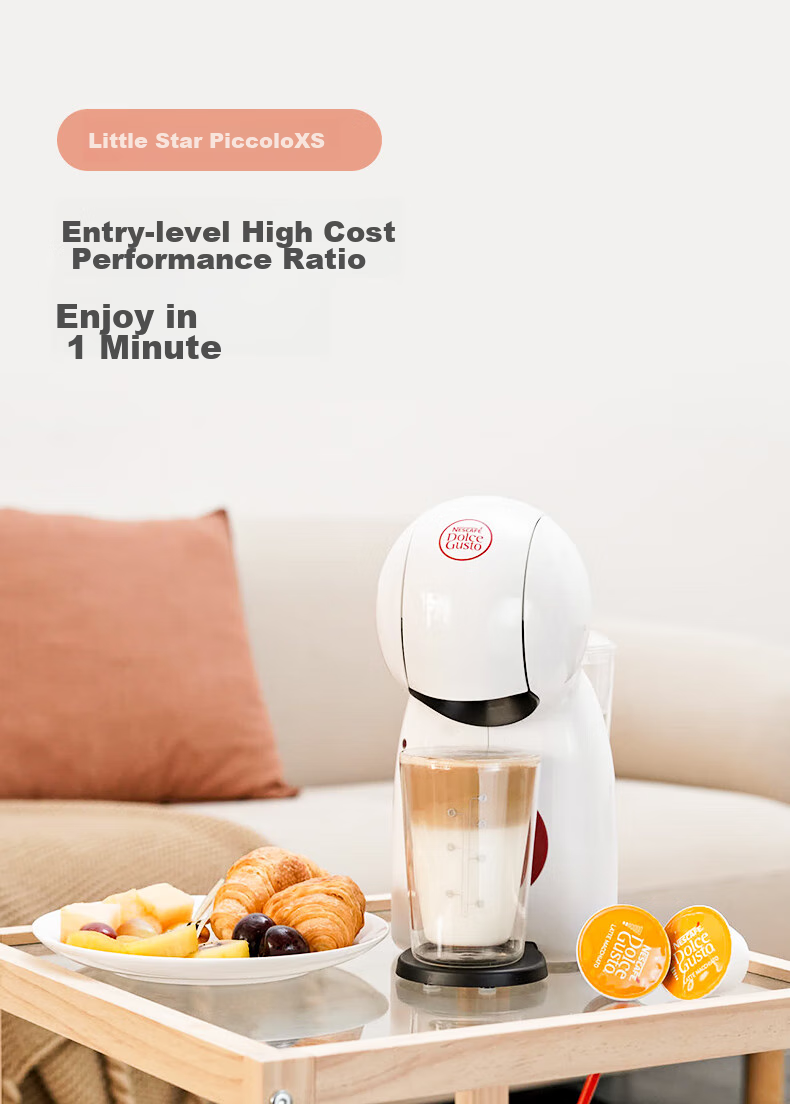 DOLCE GUSTO, Nestle, Semi-Automatic Portable Capsule Coffee Machine, Piccolo XS White, Home And Office Entry-Level Model 2