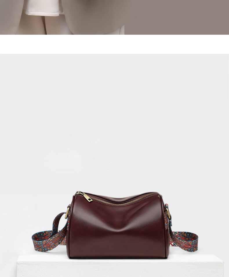 Aiqinghai Leather Handbag, Women's Crossbody Bag, Shoulder Bag, Pillow Bag, Brand Birthday Mother's Day Gift, Practical Present for Mom 4