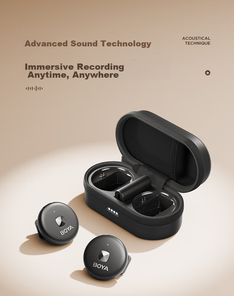 BOYA Omic Button Microphone, Wireless Lavalier Microphone, One-To, for Mobile Phone, Outdoor Live Streaming, Vlog, Short Video, Noise Reduction, Wireless Sound Pickup Microphone, Type-C Versio 8