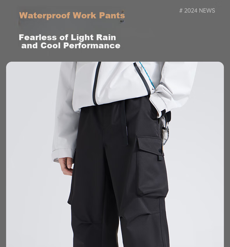 CAMEL Men's Cargo Pants, Wide-Leg Style, Wang Junkai's Same Style, Spring And Summer Soft Shell Straight-Leg Casual Trousers M14CAWI644 2
