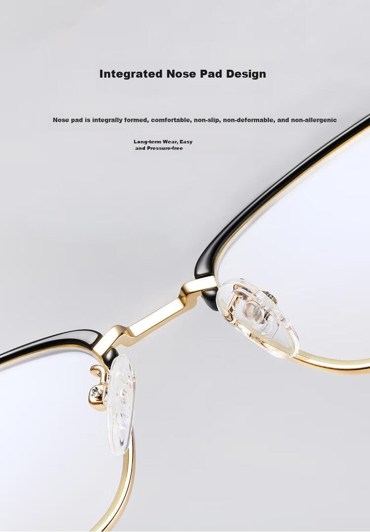 Mr. PuTian Reading Glasses for Men And Women, Bifocal Anti-Blue Light Presbyopic Glasses for Elderly, Gold And Black, 300 Degrees (65-69 Years Old) 8