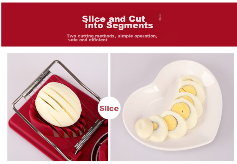 Jingmao Multifunctional Egg Cutter, Stainless Steel Egg Cutting Tool, Household Device for Cutting Preserved Eggs And Century Eggs, Separator And Slicer 5