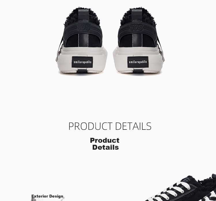 Smilerepublic [Xu Yiyang's Choice] 70S Classic Black/white Low-Top Canvas Shoes, Black, Size 38 7