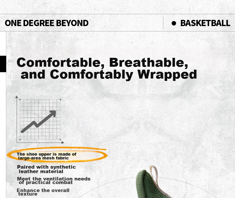 361° Men's Basketball Shoes, BIG3 Team 2.0 Spring Professional Training Breathable Sneakers for Men, 672431108-5 8