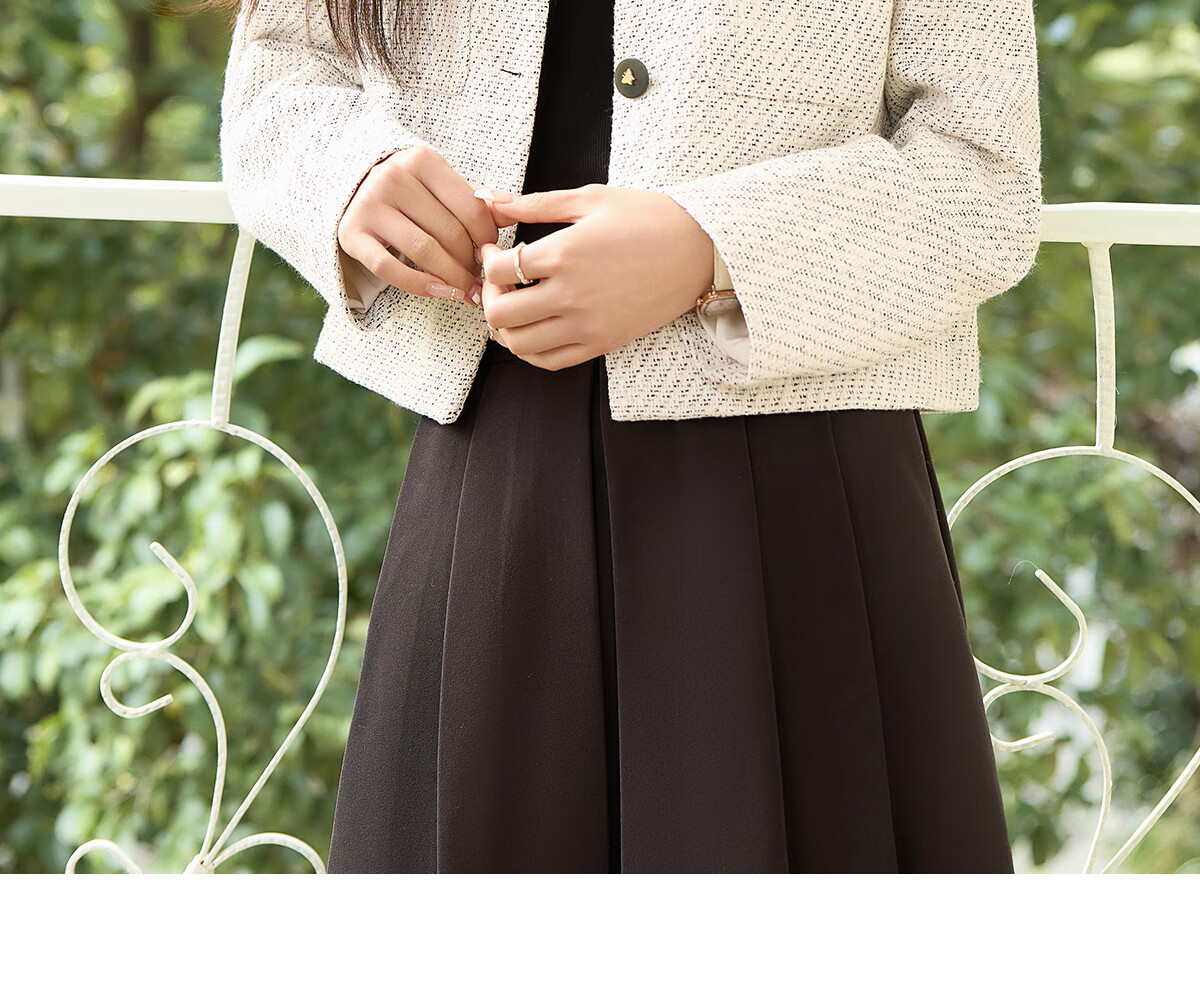 Taxiang Xiaoxiang Style Women's Jacket for Spring And Autumn, Petite Women's Outerwear, Versatile Short Cardigan Coat T51D020 16