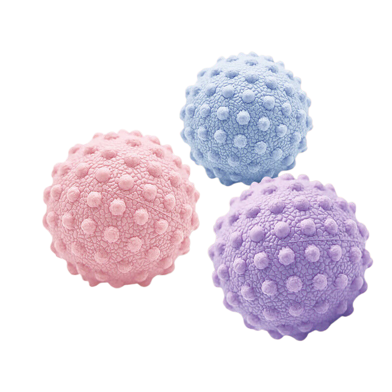 Duweike Fascia Ball for Foot Massage, Muscle Relaxation, Yoga, Fitness, Shoulder, Neck, Waist, And Foot Back Massage, Meridian Ball, Pink