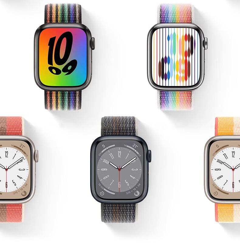 Watchbond Nylon Loop Bracelet for Apple Watch Series 12, Compatible with IWatch S11/S10/S9/8/7/6/SE3, Women's Woven Smart Sports Strap 6