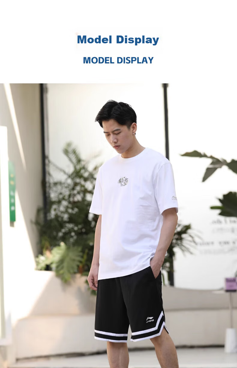 Li-Ning Men's Sports Shorts, Summer Running Quick-Dry Loose Casual Basketball Competition Pants, Training Fitness Knee-Length Shorts, XL 14