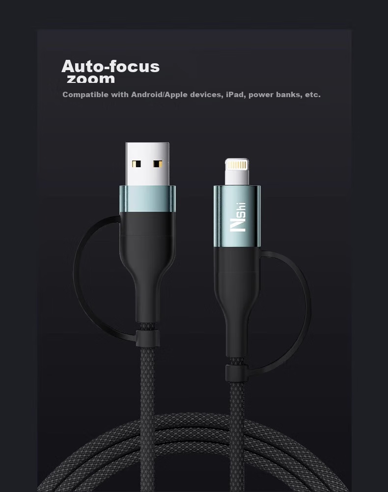 Nengshi 4-In Charging Cable, Type-C Data Cable, PD Dual-Head Fast Charging, Suitable for Apple IPhone, Huawei, Xiaomi IPad/tablet/laptop, 1 Meter 13