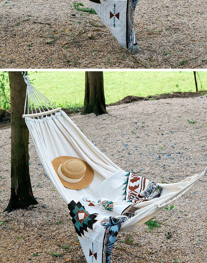 Ansell Portable Outdoor Double Hammock Thickened Wide Durable High Load Swing Hammock 8K00267 13