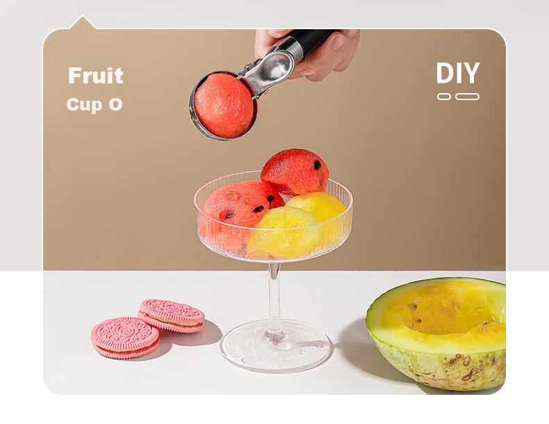 Guangyi 304 Stainless Steel Ice Cream Spoon, Scoop, Ice Cream Spoon, Fruit Baller GY7915 9
