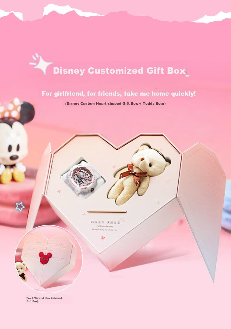 Disney Mickey Collaboration Sports Alarm Clock Digital Watch Waterproof Student Watch for Middle and High School Students Children's Birthday Gift 17