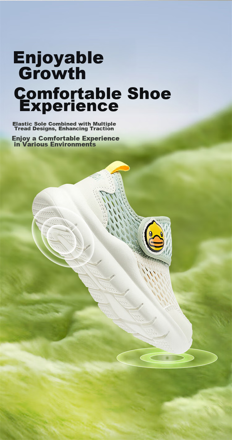 B.Duck Children's Walking Shoes, Single Mesh Shoes for Boys And Girls, Toddler Breathable Sports Shoes with Mesh Upper, Size 30 6