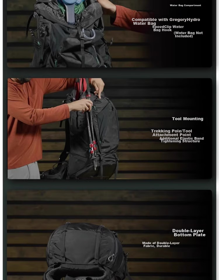 GREGORY AMBER Outdoor Professional Hiking Backpack for Women, 2024 New Model, 44L, Moss Gree 10
