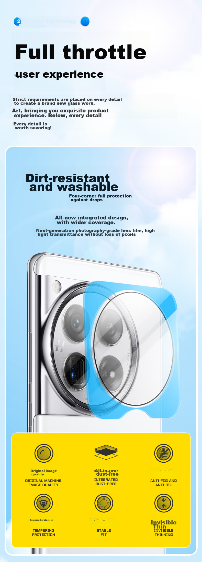 Wali [Full Adhesive High-Definition 3D Hot Bending Film] Suitable for OnePlus Ace6 Tempered Glass Screen Protector, 1+OnePlus Ace6 Phone Film, Fingerprint-Resistant Full-Screen Ultrasonic Fingerprint Unlock 1