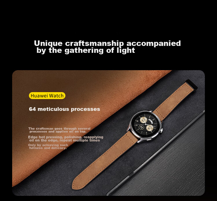 MSSM Compatible Huawei Watch Band, Crazy Horse Leather Silicone Magnetic Buckle for GT6/6Pro/5/Watch4Pro/GT3Pro/Honor Watch - Date Red 22mm 4