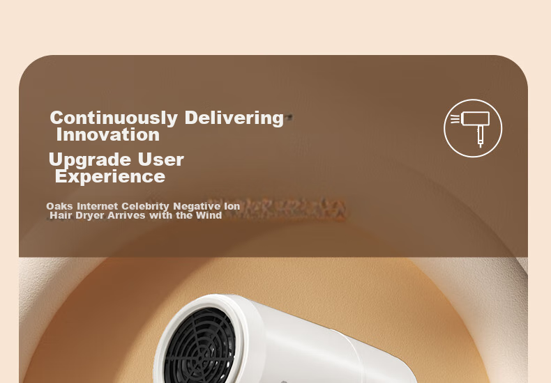 AUX Hair Dryer, Home Use, Negative Ion Blue Light Hair Protection, Non-Damaging Electric Blower, 1800W High Power Quick-Drying Hair Dryer, Portable Dorm Hair Dryer 8