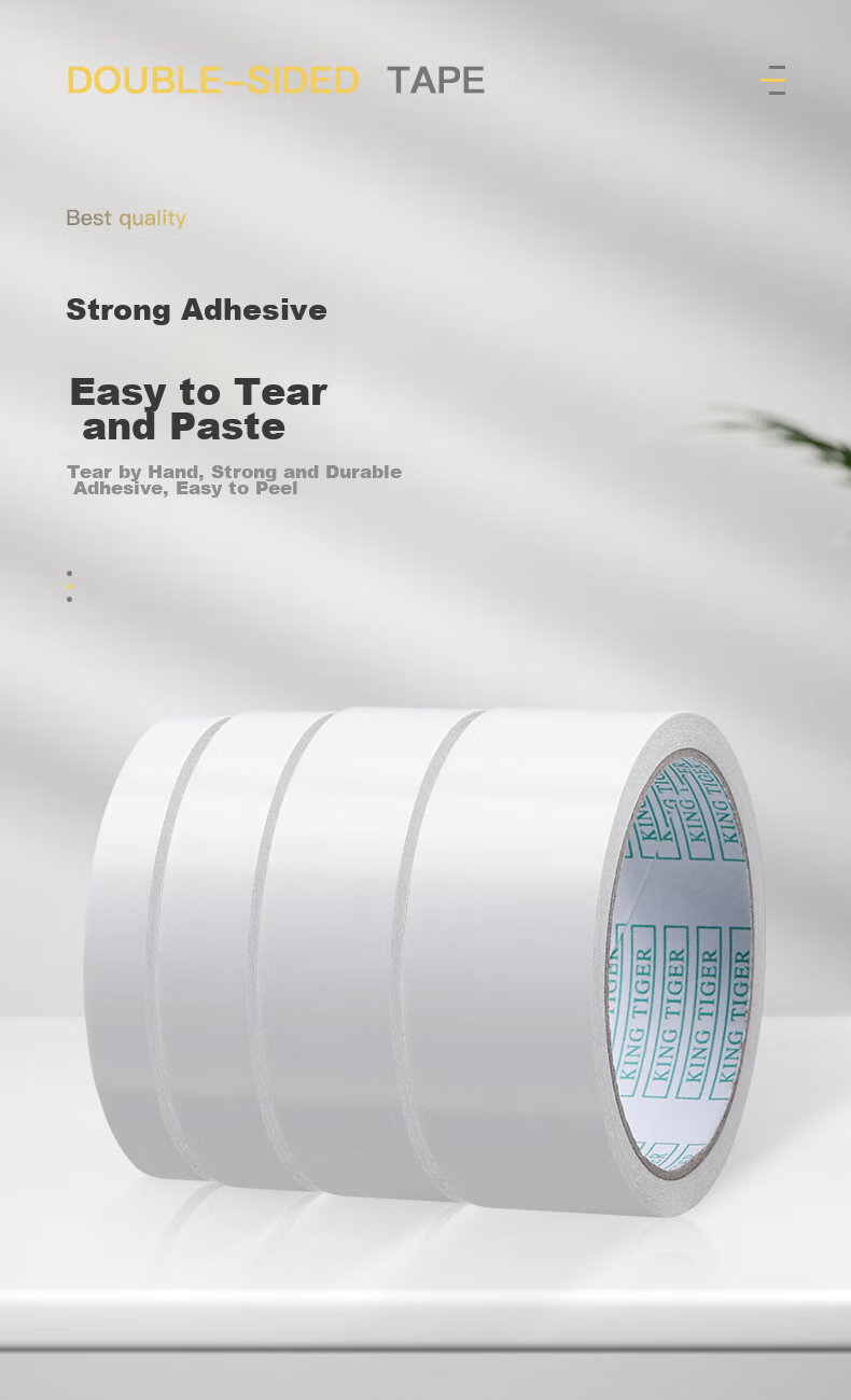 Master Package Double-Sided Tape, 5mm*50m*5 Rolls, Strong High-Adhesive Double-Sided Tape, Easy to Tear And Peel for Children's Crafts, No Trace Wall Sticker, Specialized Double-Sided Tape for Spring Festival Couplets 1