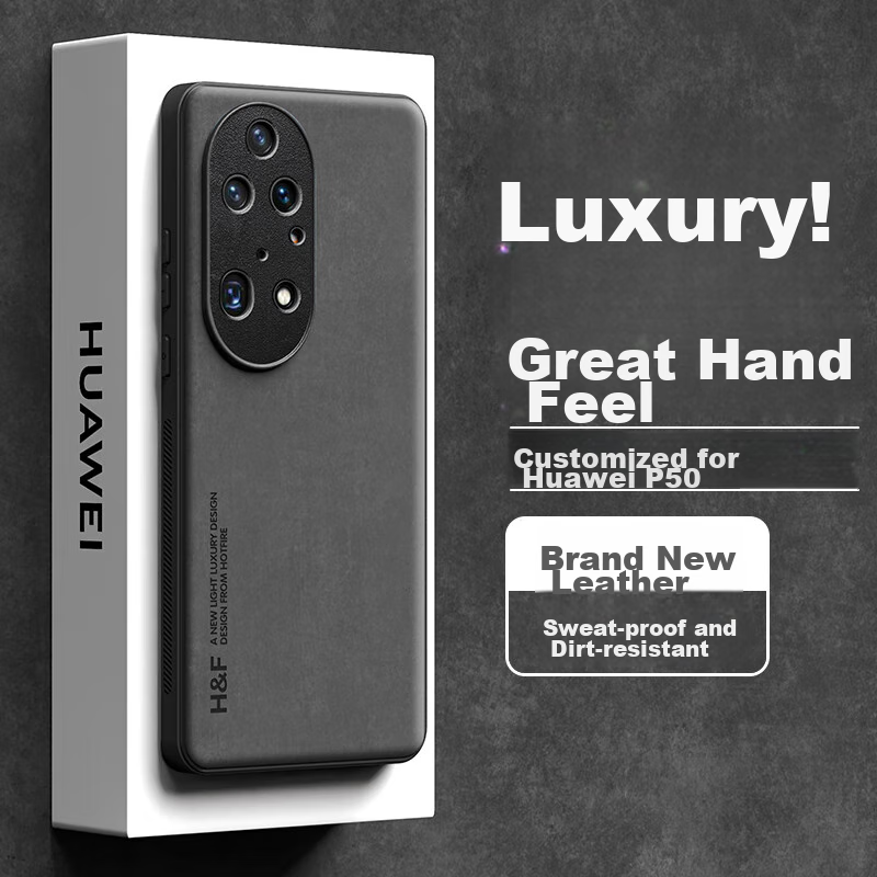 Чехол HotFire для Huawei P50, черный, из натуральной кожи