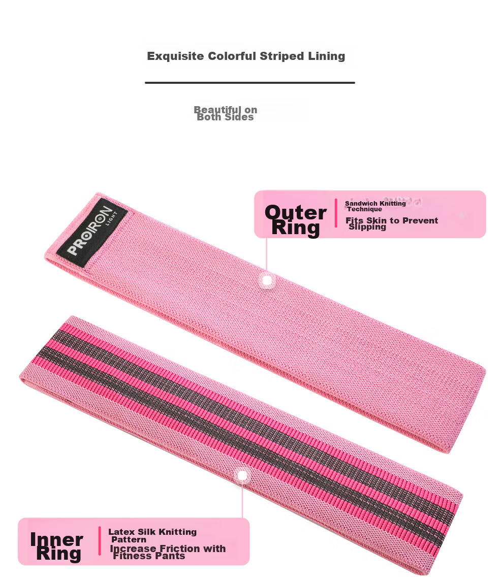 PROIRON Puli'ai Elastic Resistance Band Set for Strength Training, Fitness, Yoga Leg And Glute Exercises - 3 Pieces 6