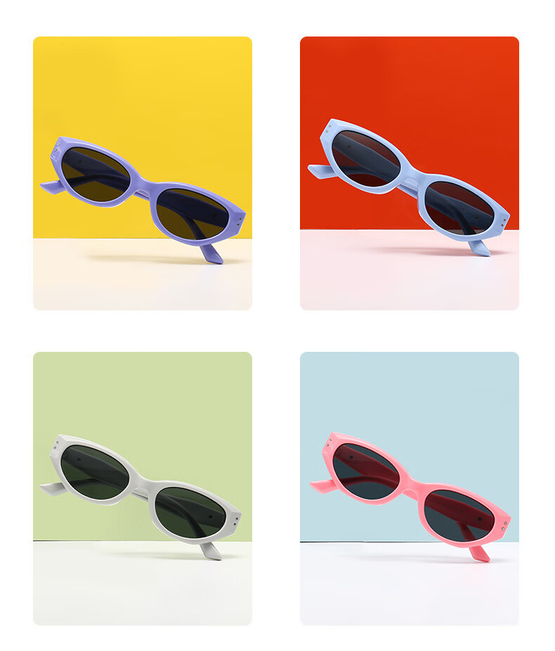 Angelamiao Children's Sunglasses, Polarized Sunglasses for Boys And Girls, Fashionable Cat-Eye Sunglasses 5