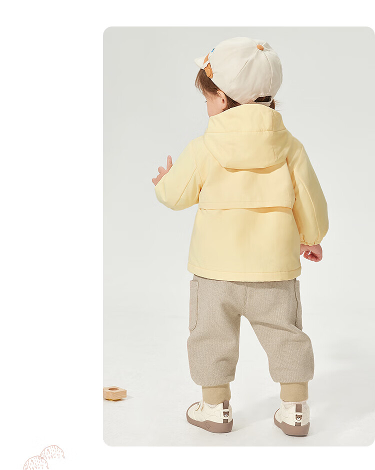 Balabala Kids Jacket Boys and Girls Fleece Lined Trendy Spring 2025 Outerwear [Mall Same Style] 200125105203 7