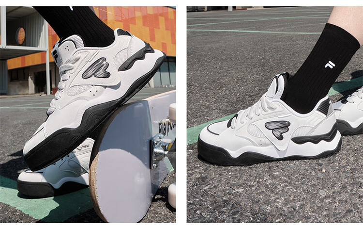 FILA FUSION FILA Trendy Women's Skateboard Shoes [Same Style As National Team], Casual Skate Shoes KICK II 7