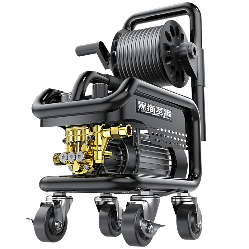 Black Cat Saint High-Pressure Car Washer 220V High-Pressure Water Gun Home Use Powerful Water Pump Strong Floor and Garden Cleaning Machine
