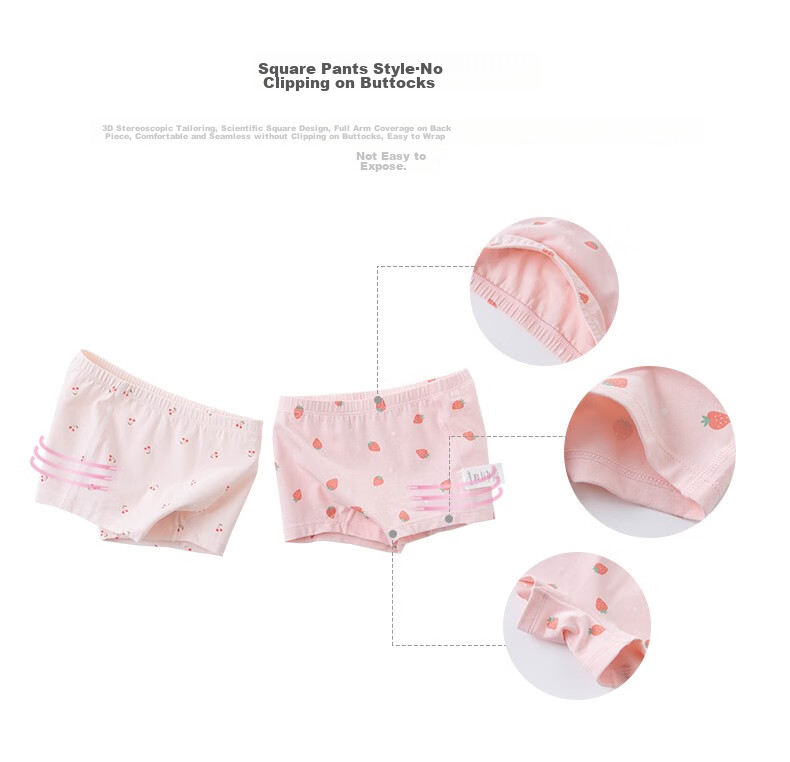 DAVE & BELLA Girls' Underwear, Baby Spring And Autumn Shorts, Children's Clothing, Girls' Non-Wedging PP, Soft Pants for Kids, Two-Pack 6