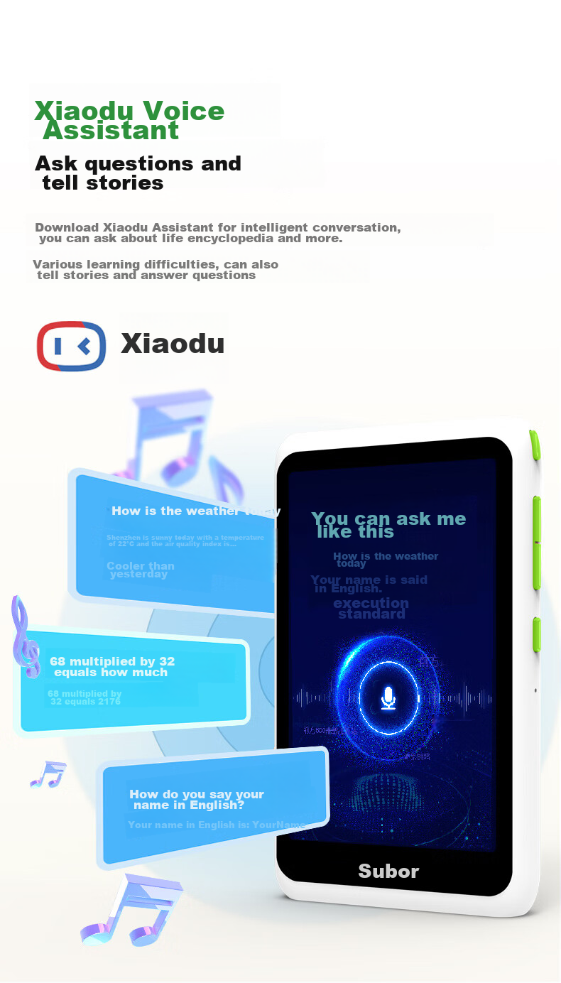 Xiaobawang Learning Machine Pocket Repeater, Audio Treasure for Primary, Middle And High School Synchronization, Portable Learning Machine V1+128G 9