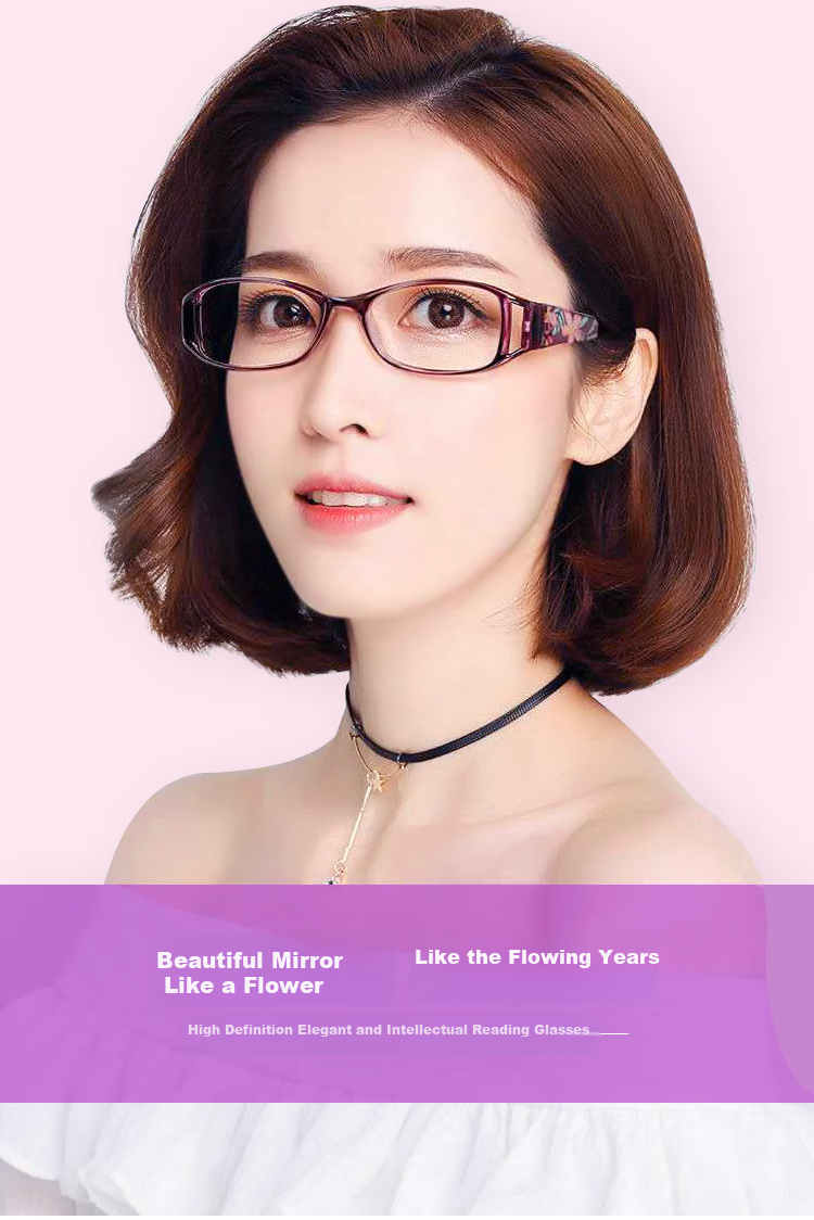 Mr. PuTian Anti-Blue Light Reading Glasses for Women, High-Definition Presbyopic Glasses for Elderly, Red, 100 Degrees (40-49 Years Old) 2