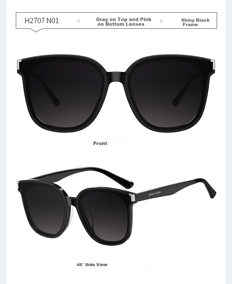 HELEN KELLER Sunglasses for Men, Trendy Square Frame, UV Protection, Polarized Driving Glasses for Women H2706H01 12