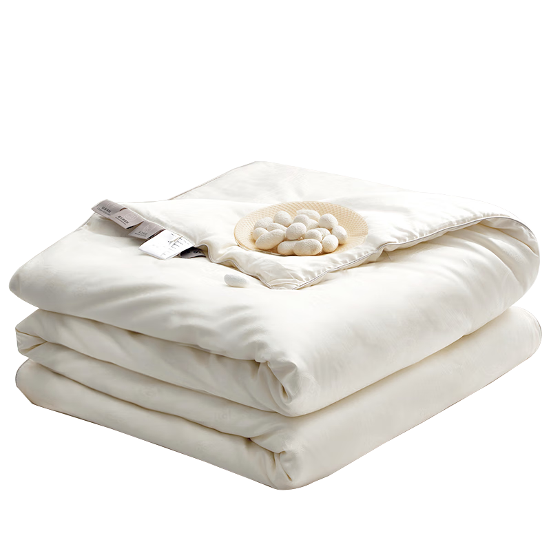Wuyinliangpin Class A 100% Silk Comforter, Single Air Conditioning Quilt, Summer Cool Quilt, Thin Summer Blanket, Duvet Insert, 150*200cm, Approximately 2.4 Ji