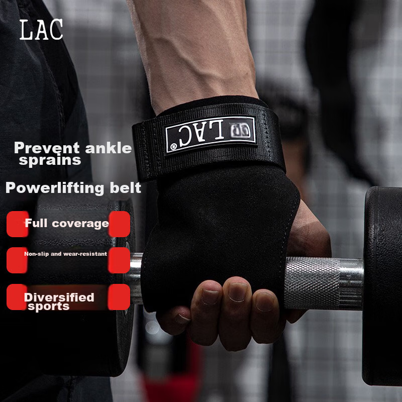 LAC Pull-Up Assist Band Fitness Gloves for Men, Pull-Up Bar, Dumbbell Grip Band, Sports Wrist Guard, Non-Slip, One Pair