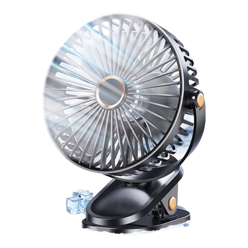 Kumeng Small Fan, Desktop Mini Cooling Air Conditioner, Quiet USB Rechargeable Clip Fan, Wall-Mounted for Dormitory Bed, Desktop for Bedroom And Office Use