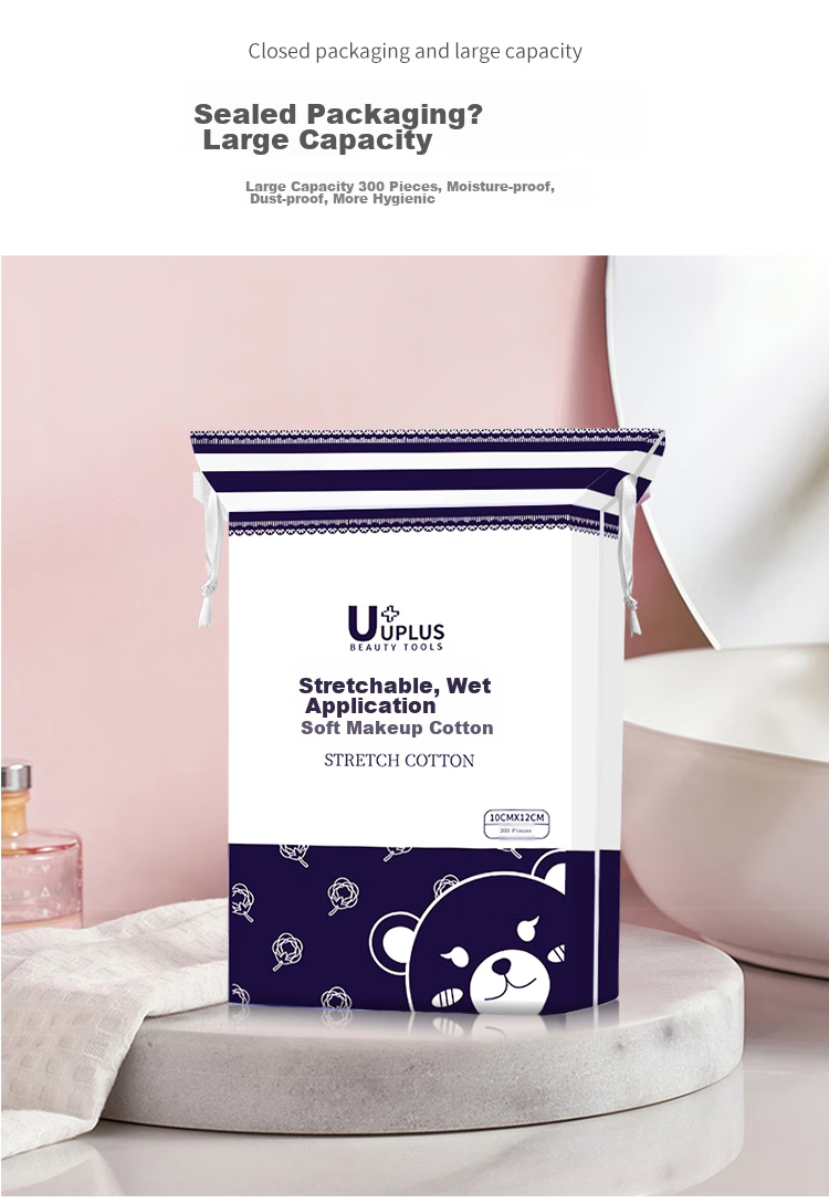 UPLUS Stretchable Wet Dressing Cotton Pads, 300 Pieces, Mummy Cotton Pads, Makeup Remover Pads, Wet Dressing Pads, Face Mask Sheets 4