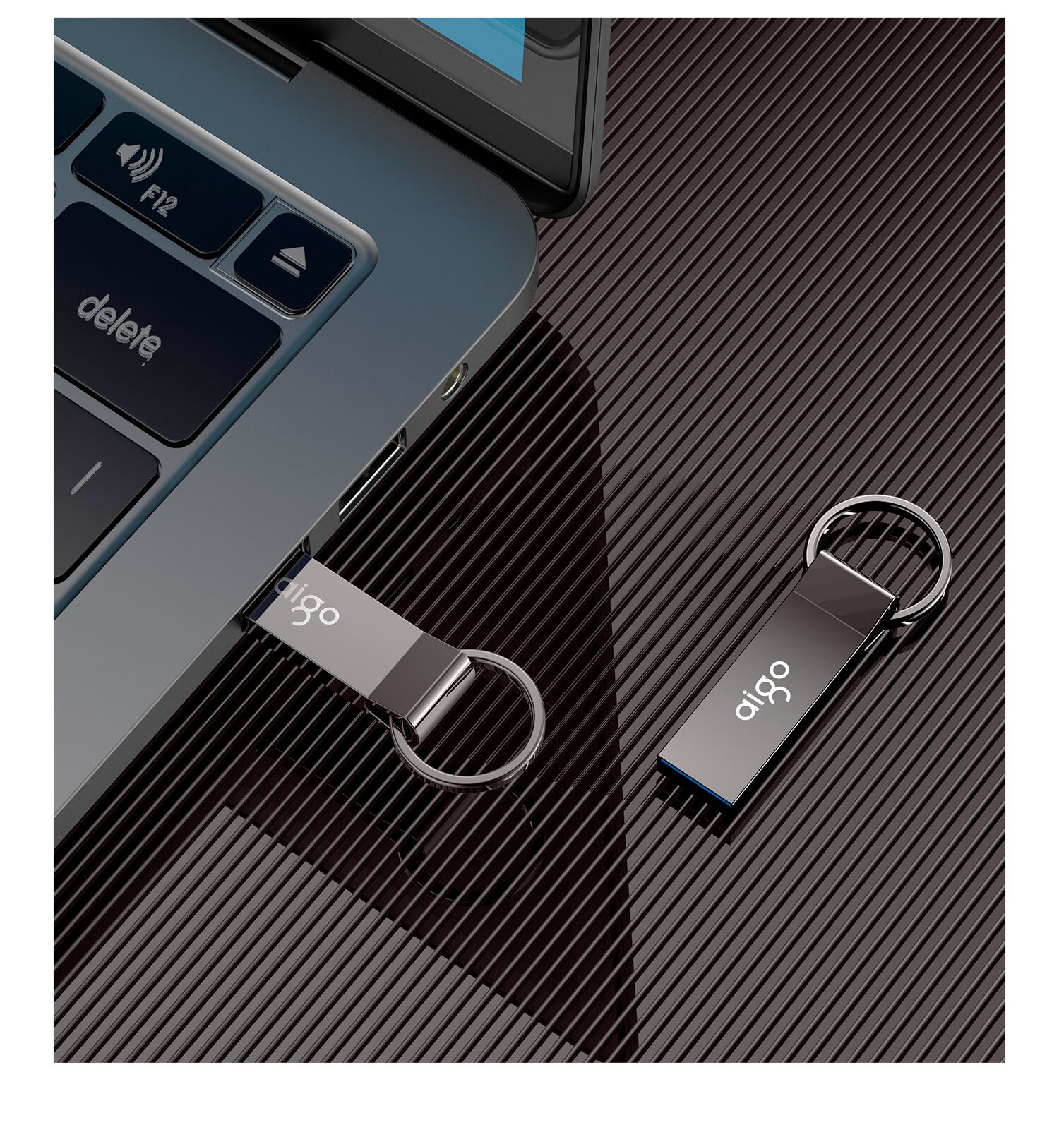 Aigo 256GB USB3.2 Flash Drive, Newly Upgraded Read Speed 150MB/s, High-Speed Read And Write Flash Drive U310 Pro Metal Flash Drive for Study And Office, Compatible with Computers, Dustproof And Waterproof 18