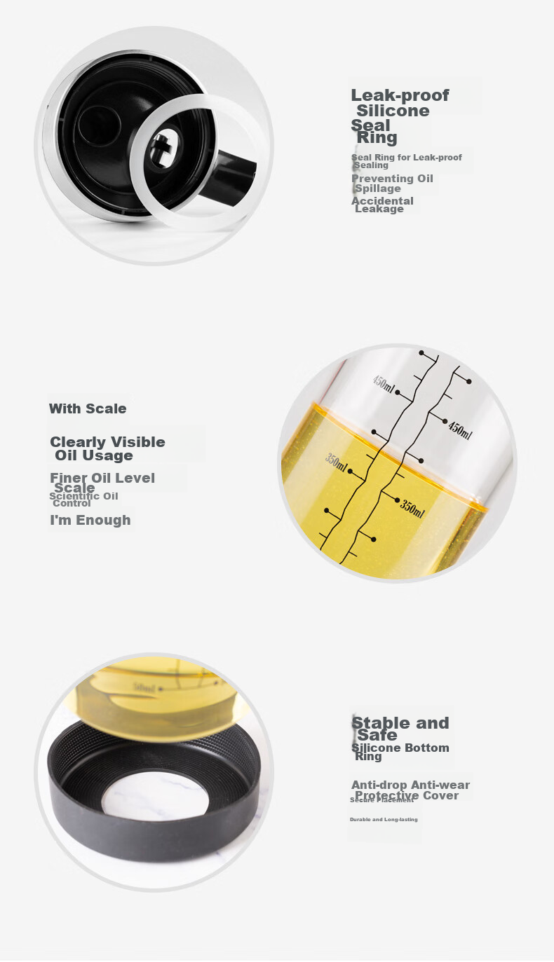 Newair Glass Oil Dispenser with Automatic Opening And Closing, Leak-Proof Kitchen Home Oil Bottle Container for Sesame Oil, Soy Sauce, Vinegar And Seasoning 13