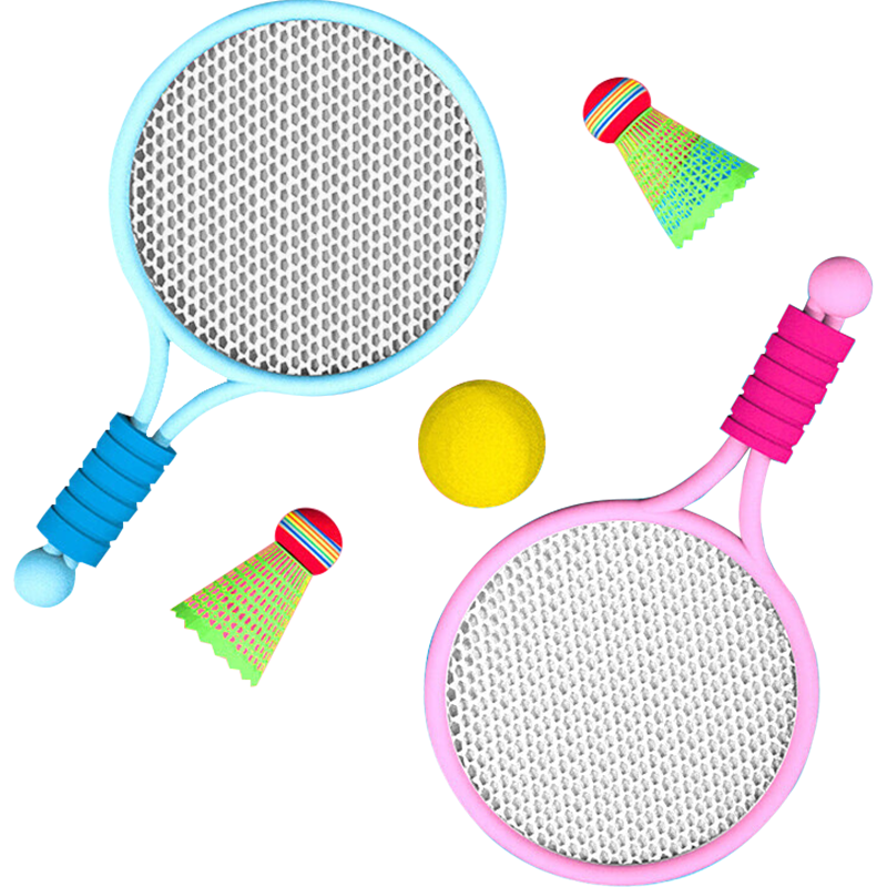 Martin Brother Badminton Racket Toy for Children 3-9 Years Old, Kindergarten Beginners Outdoor Tennis Racket Toy for Boys Girls 2 Rackets + 3 Balls